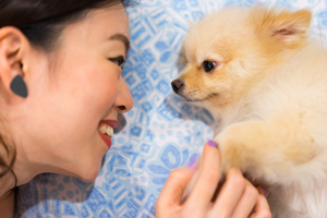 Gazing into your dog’s eyes releases the love hormone.